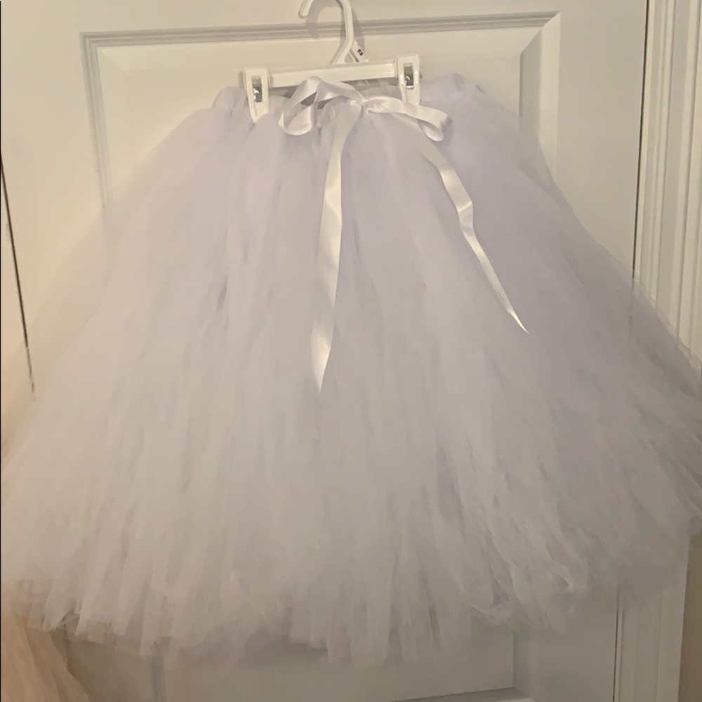 Knee length tulle skirt